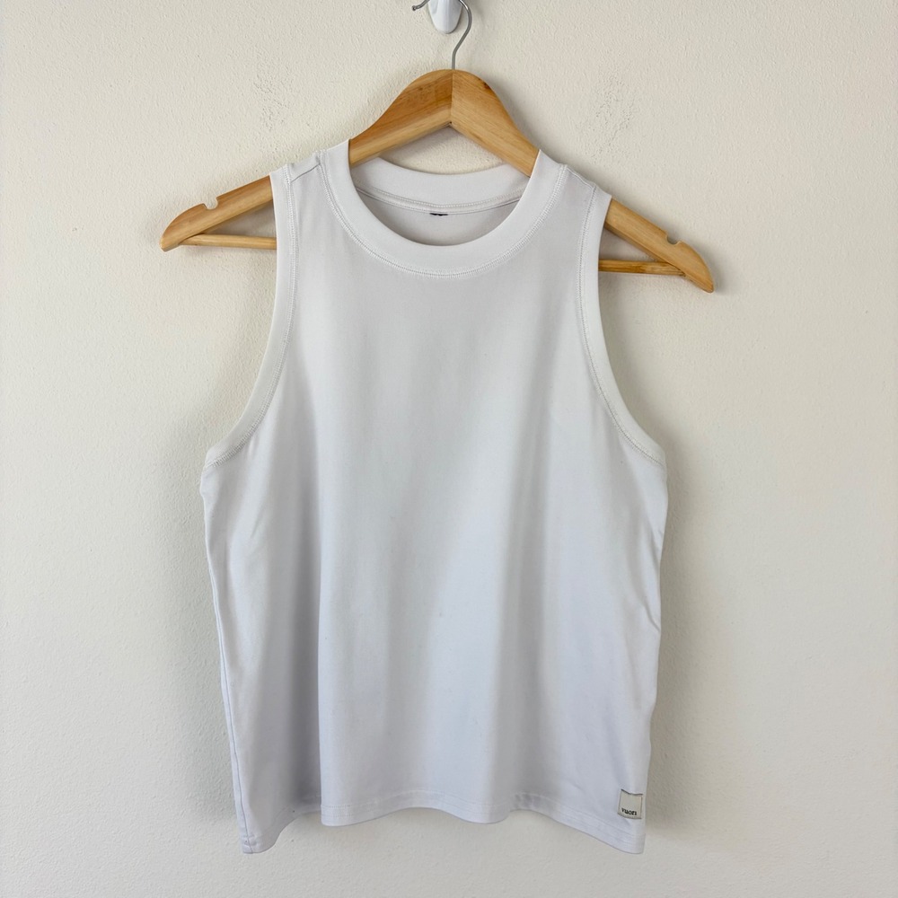 Vuori Energy Top White Racerback High Neck Activewear Tank VW123 Womens Small